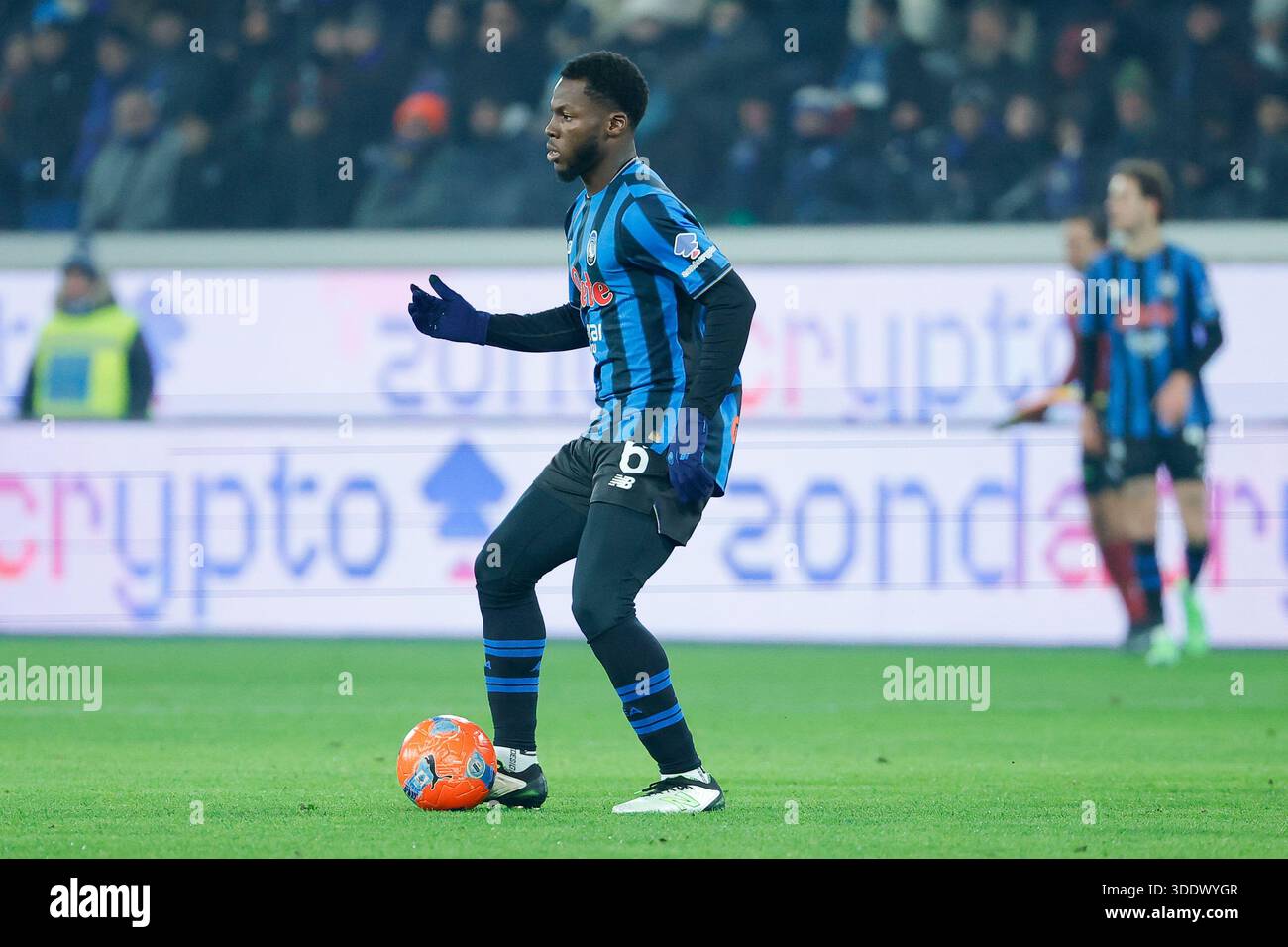 Bergamo, Italy. 03rd Jan, 2026. Yunus Musah of Atalanta BC during the match  of 18th day of the Serie A Championship between Atalanta BC - AS Roma at  the New Balance Arena