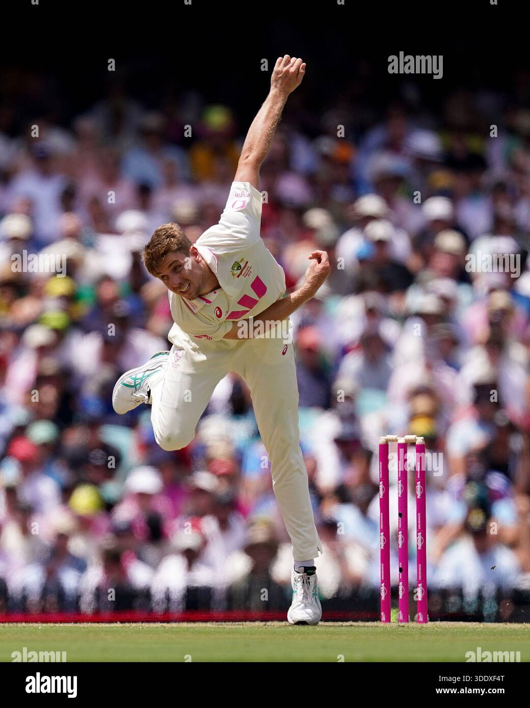 Cameron Rutherford Cricket Australia's Cameron Green bowls on day one of the fifth NRMA Insurance ...