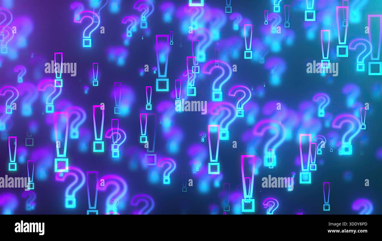 Exclamation mark question animation hi-res stock photography and images ...