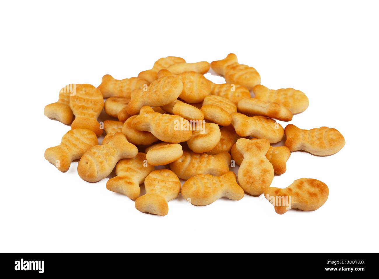 Fish crackers on a white background Stock Photo