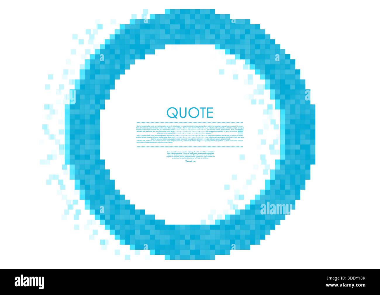 Blue pixelated circle minimal abstract geometric background. Pixel art ...