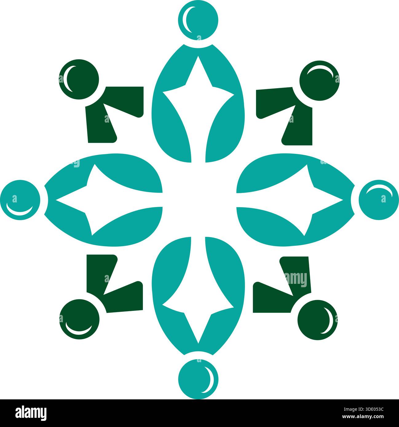 Abstract Circle Connection Network Logo Design Business Vector Template Icon Stock Vector