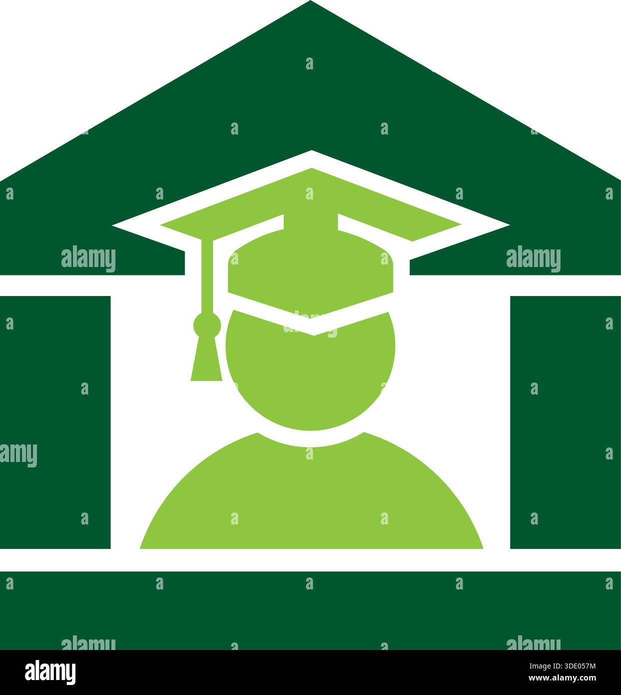 Graduation Cap Education School Logo Design Academic Vector Template Icon Stock Vector