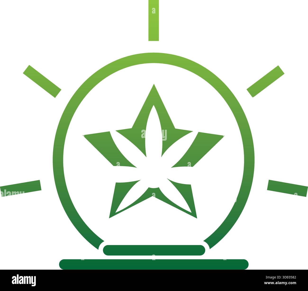 Star Light Circle Leadership Achievement Logo Template Vector Design Stock Vector