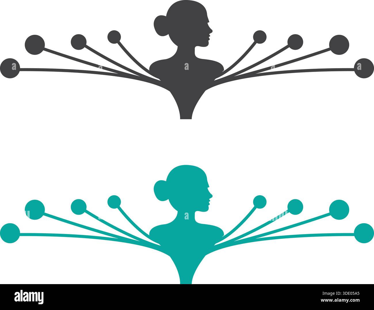 People Connection Network Digital Abstract Logo Vector Template Design Stock Vector