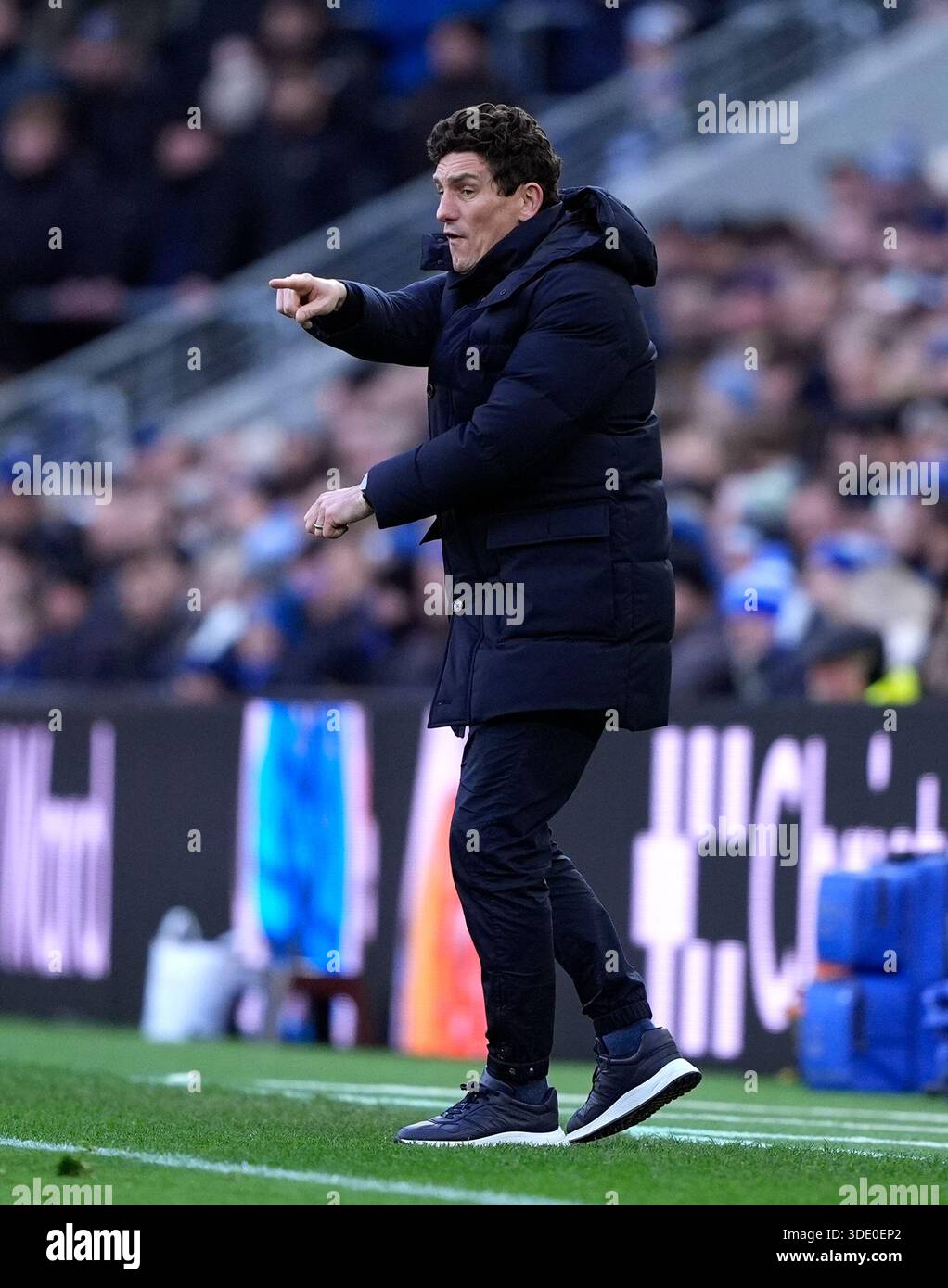 Brentford manager Keith Andrews on the touchline during the Premier ...