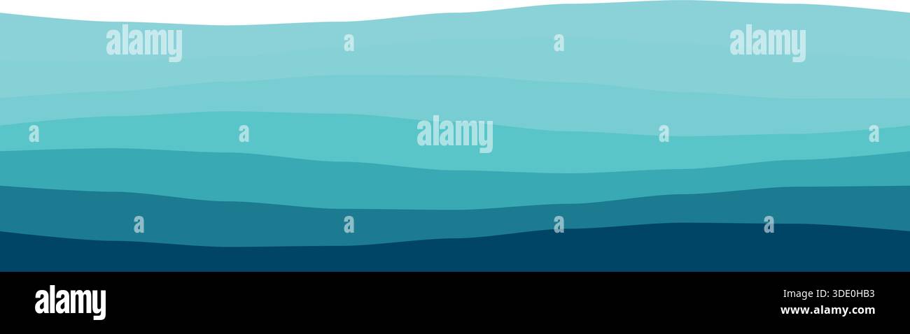 Ocean wave pattern with gradient blue layers Stock Vector Image & Art ...