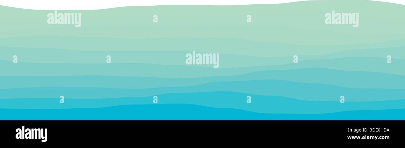 Abstract ocean waves in gradient blue hues for design projects Stock Vector