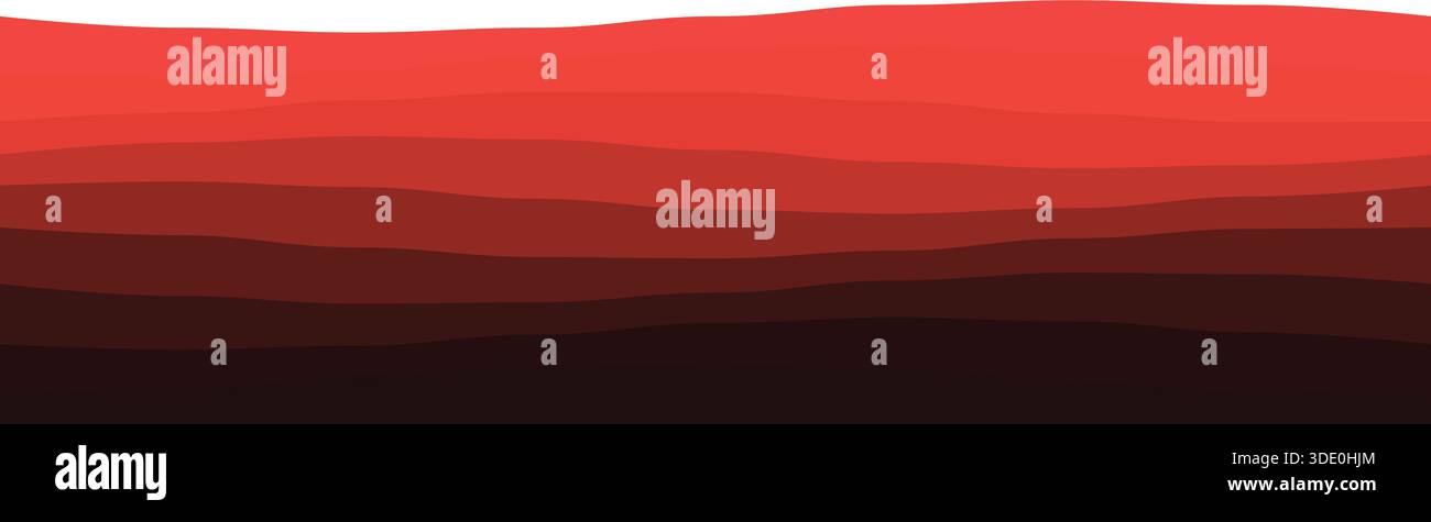 Red gradient waves background for design projects Stock Vector Image ...