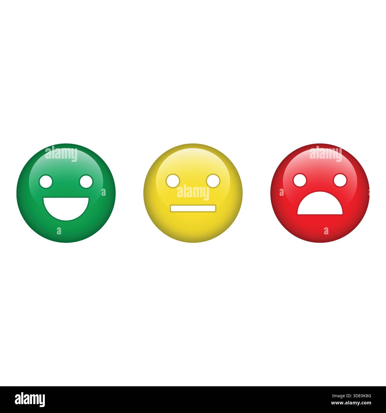 illustration set of emoticons of emotions, sadness, joy and ...