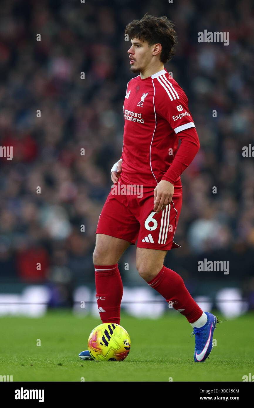 LONDON, UK - 4th Jan 2026: Milos Kerkez of Liverpool in action