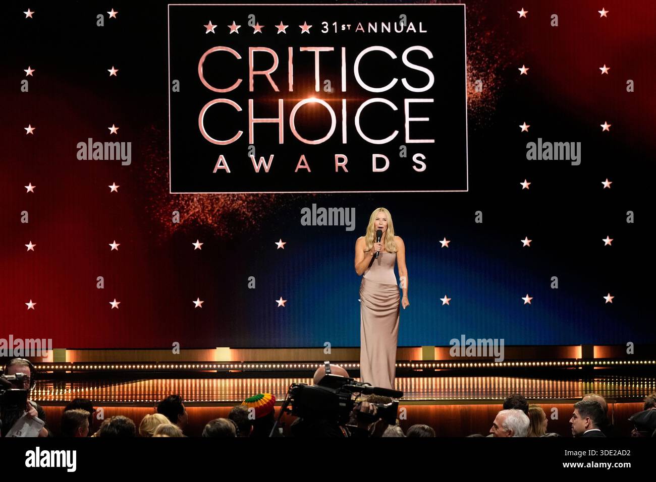Host, Chelsea Handler, speaks during the 31st Annual Critics Choice ...