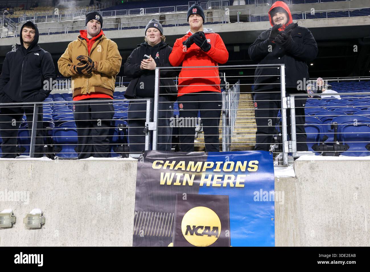CANTON, OH - JANUARY 04: A general view of Stagg Bowl signage on the ...
