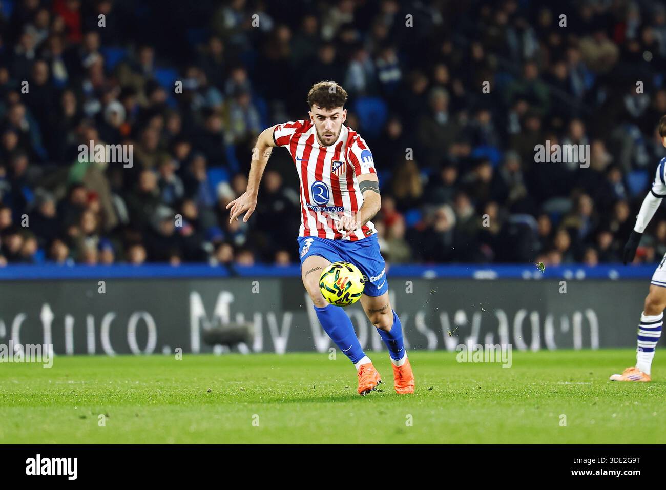 San Sebastian, Spain. 4th Jan, 2026. Matteo Ruggeri (Atletico) Football/Soccer : Spanish 'LaLiga EA Sports' match between Real Sociedad - Club Atletico de Madrid at the Estadio de Anoeta in San Sebastian, Spain . Credit: Mutsu Kawamori/AFLO/Alamy Live News Stock Photo