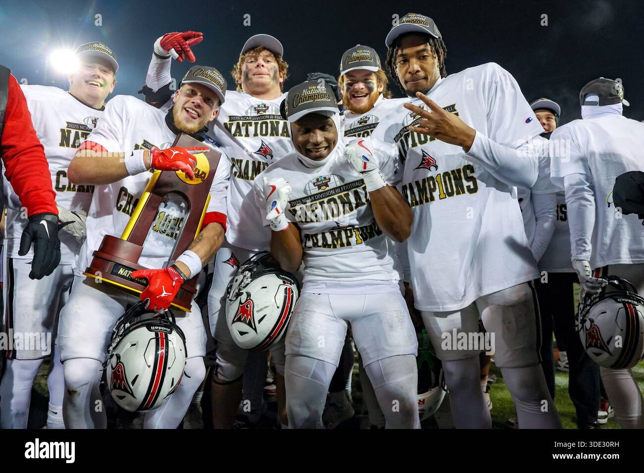 CANTON, OH - JANUARY 04: UW-River Falls Falcons players celebrate ...