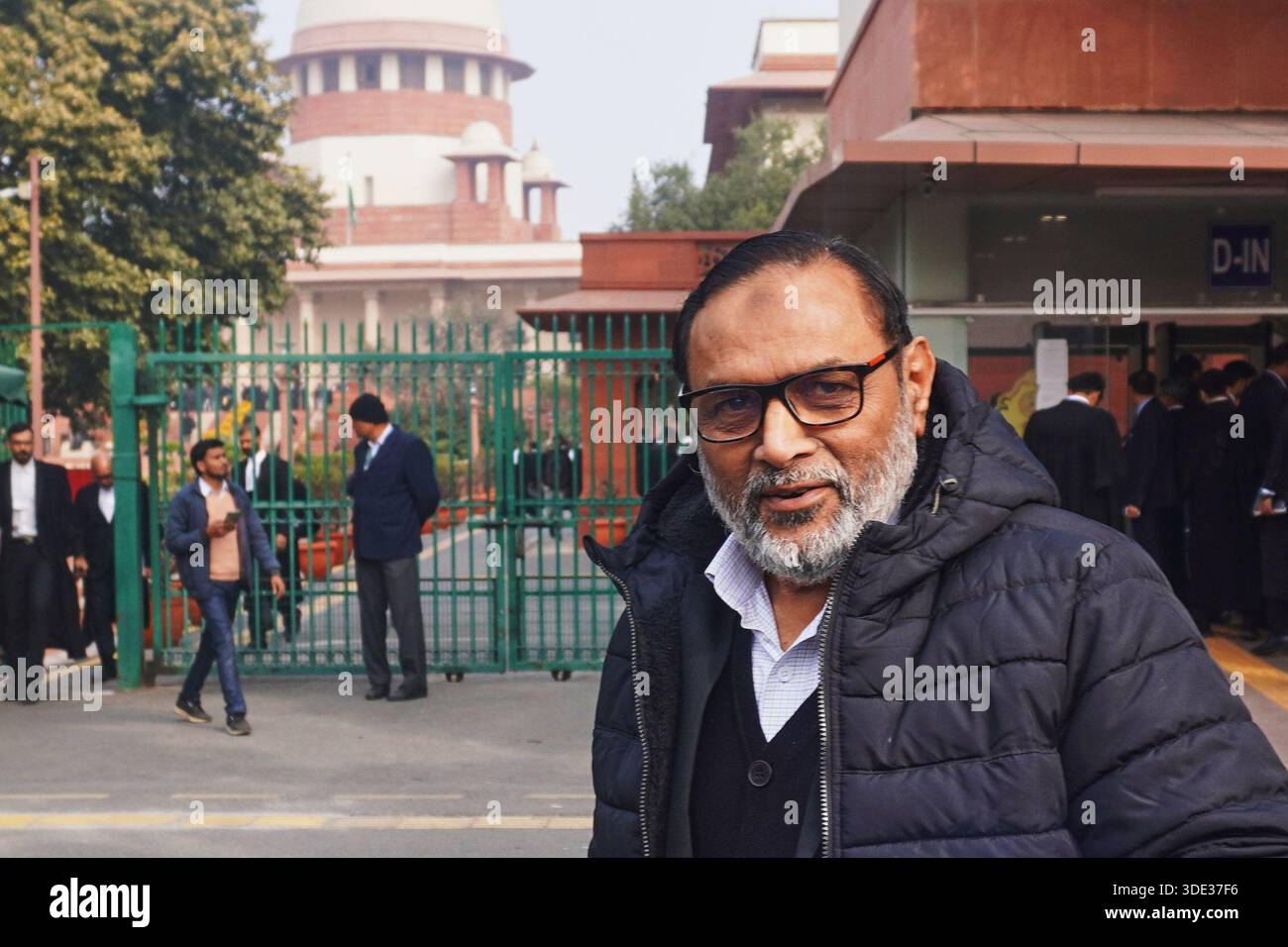 Khalid Rasool Qasim Rasool, father of Umar Khalid, arrives at the Supreme Court for ...