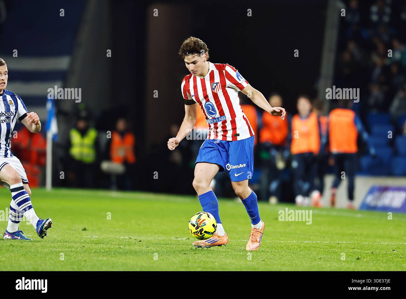 San Sebastian, Spain. 4th Jan, 2026. Julian Alvarez (Atletico) Football/Soccer : Spanish 'LaLiga EA Sports' match between Real Sociedad - Club Atletico de Madrid at the Estadio de Anoeta in San Sebastian, Spain . Credit: Mutsu Kawamori/AFLO/Alamy Live News Stock Photo