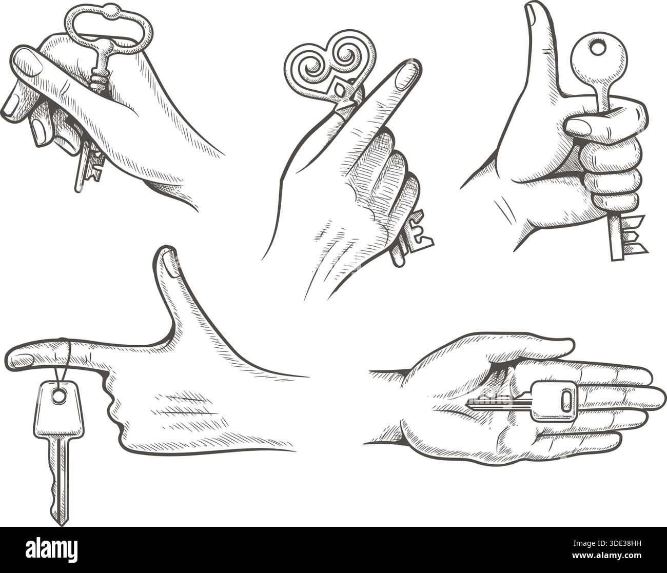 Key icon in doodle Stock Vector Images - Alamy