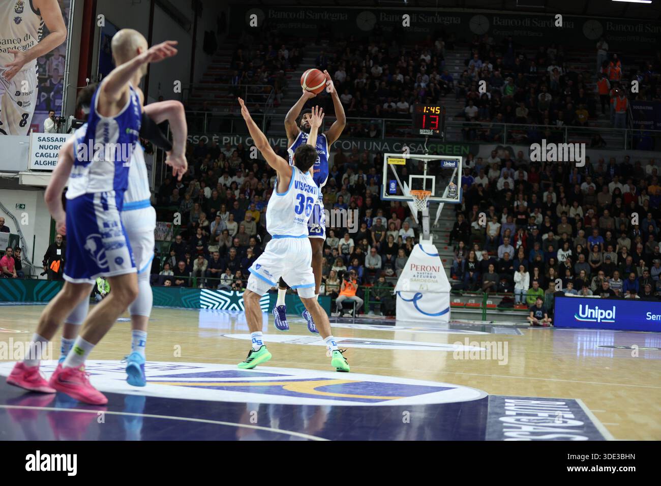 Demetre Rivers (Germani Brescia) during Banco di Sardegna Sassari vs ...