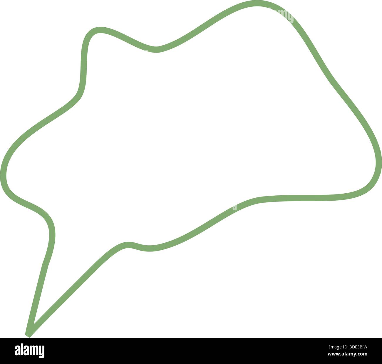 Green Squiggle Hand Drawn Chat Bubble Stock Vector
