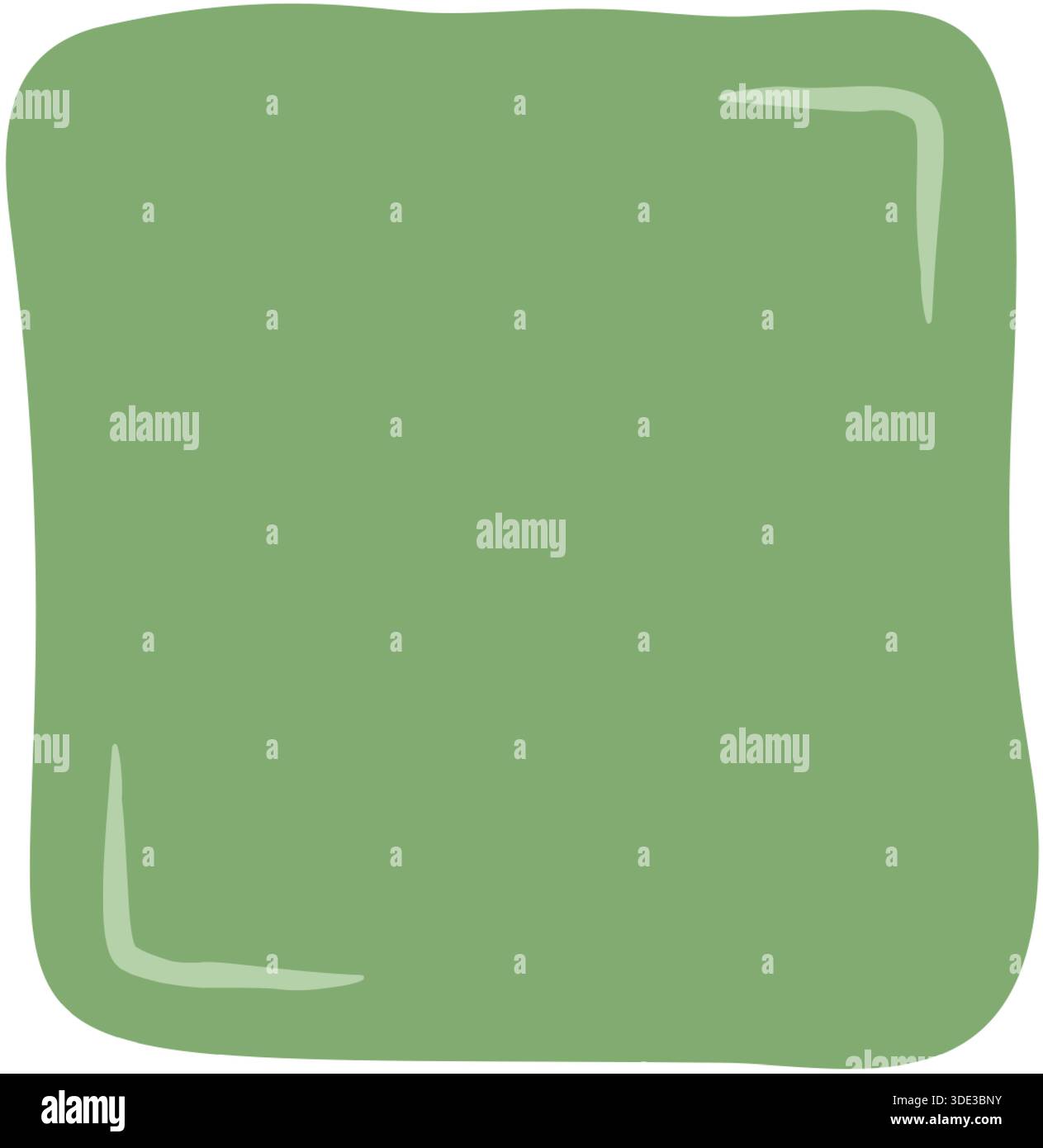 Hand Drawn Green Fluid Wavy Quote Box Stock Vector