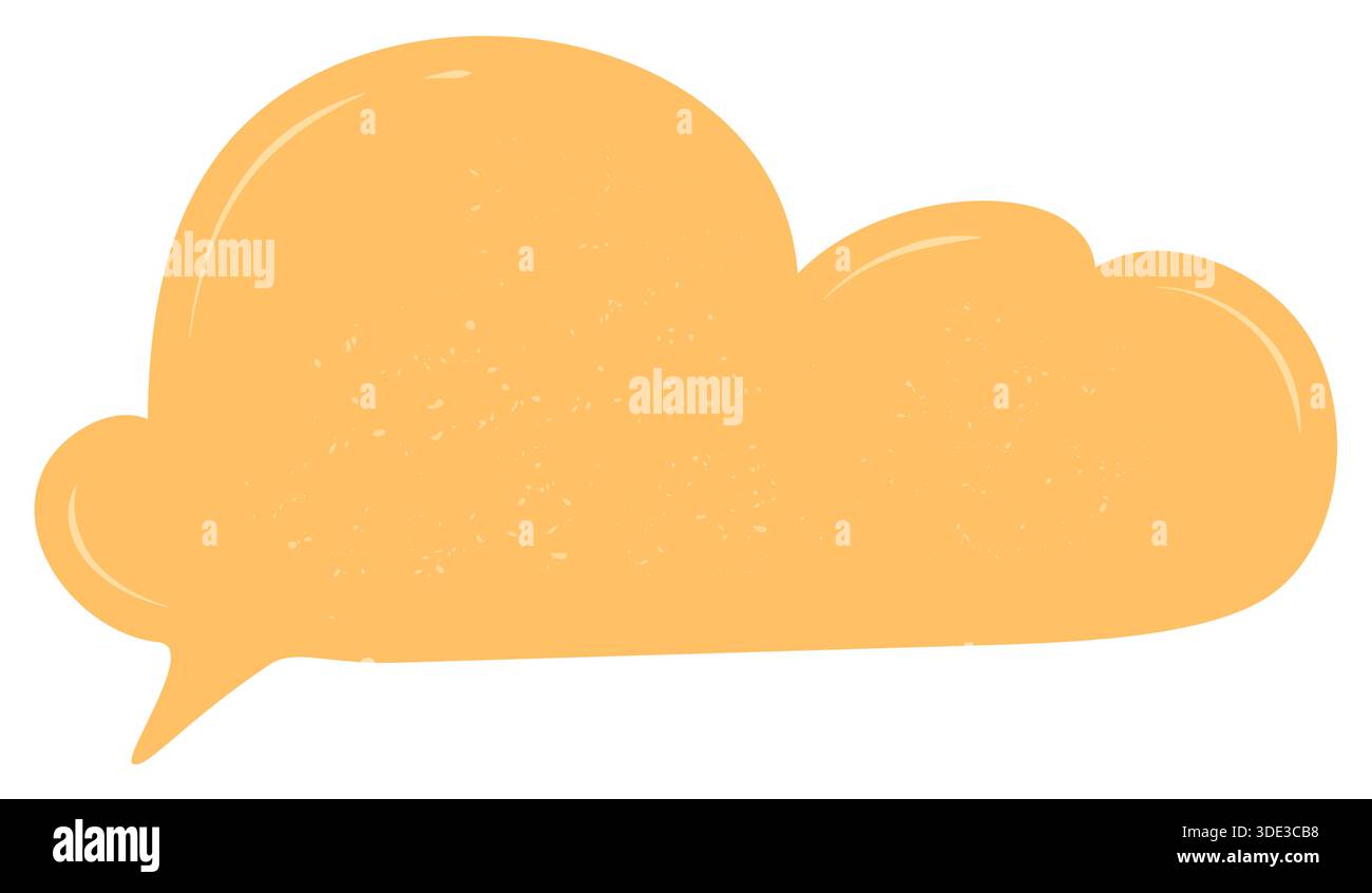 Hand Drawn Grunge Cloud Speech Sticker Stock Vector