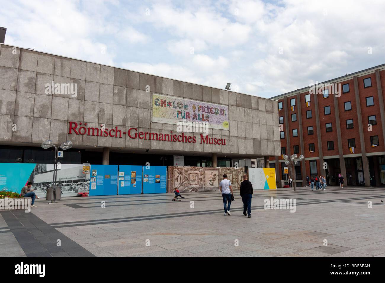 COLOGNE, GERMANY - MAY 31, 2024: Exterior view of the Romano-Germanic Museum (Romisch-Germanisches Museum) in Cologne, Germany. Modernist architecture Stock Photo