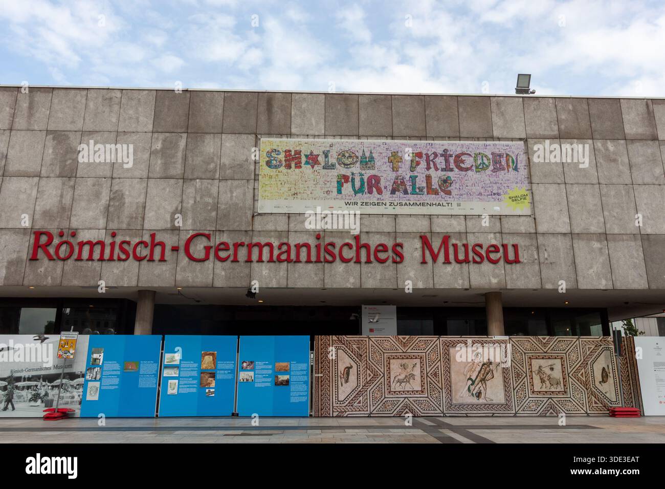 COLOGNE, GERMANY - MAY 31, 2024: Exterior view of the Romano-Germanic Museum (Romisch-Germanisches Museum) in Cologne, Germany. Modernist architecture Stock Photo