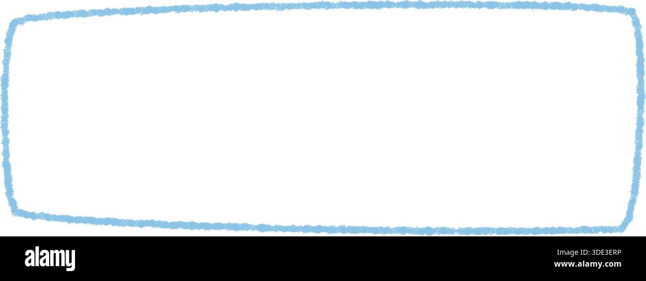Crayon Rectangle Text Box Template Stock Vector