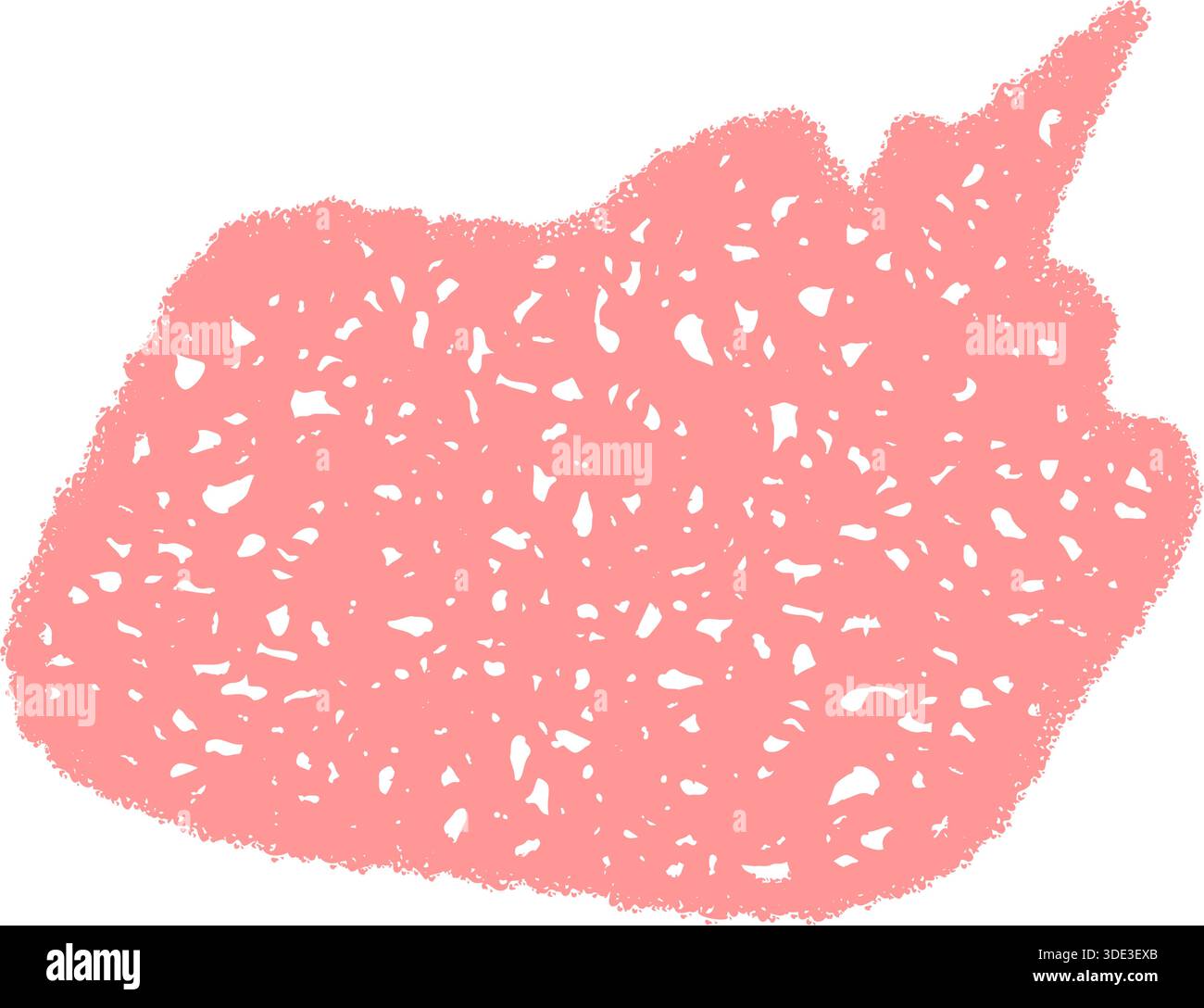 Pink Chalk Squiggle Speech Bubble Sketch Stock Vector