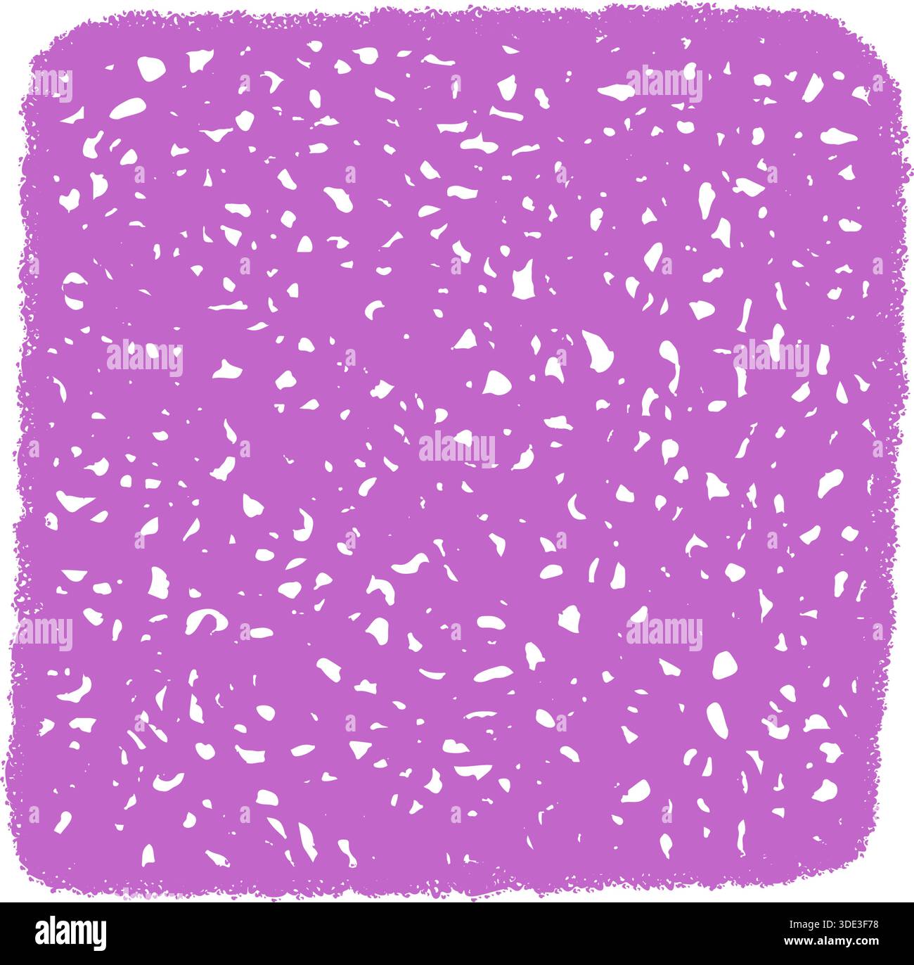 Purple Crayon Hand Drawn Wavy Frame Stock Vector