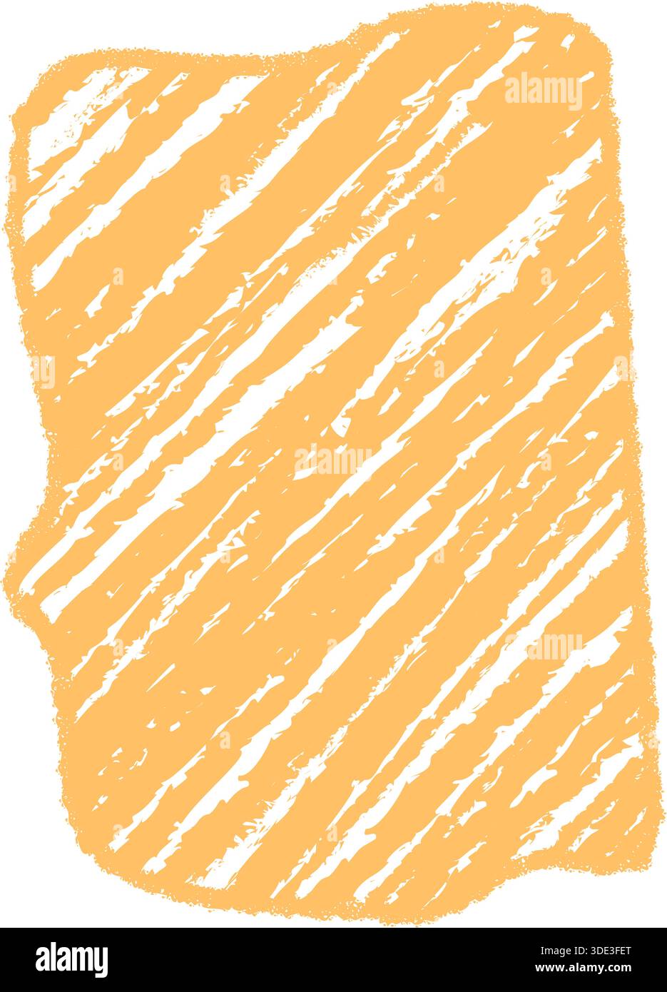 Yellow Crayon Squiggle Handdrawn Textbox Stock Vector