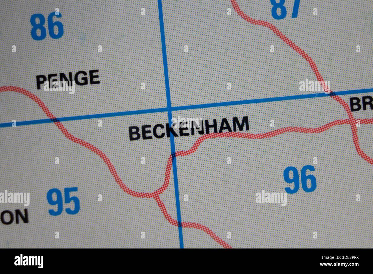 Map of beckenham hi-res stock photography and images - Alamy