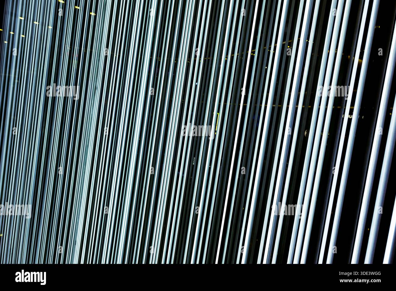abstract straight neon lights on dark background Stock Photo