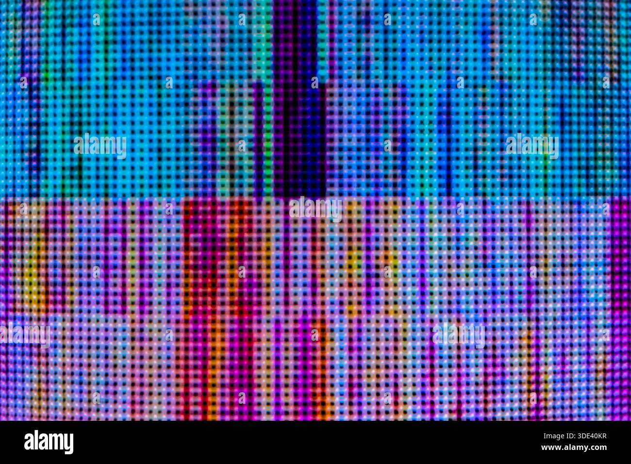 Screen Glitches - Digital and Analogue Television or Monitor Interference Stock Photo