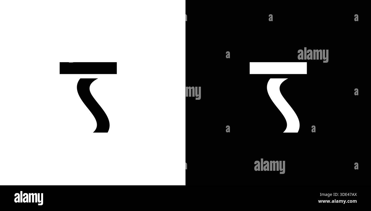Modern and unique letter TS initials logo design Stock Vector