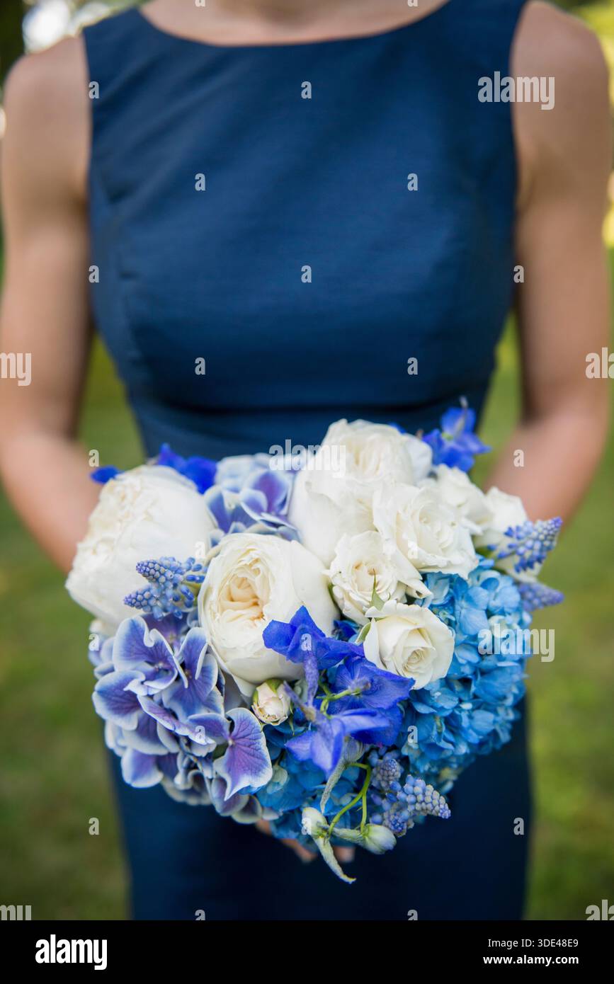 Navy blue dress hi-res stock photography and images - Alamy