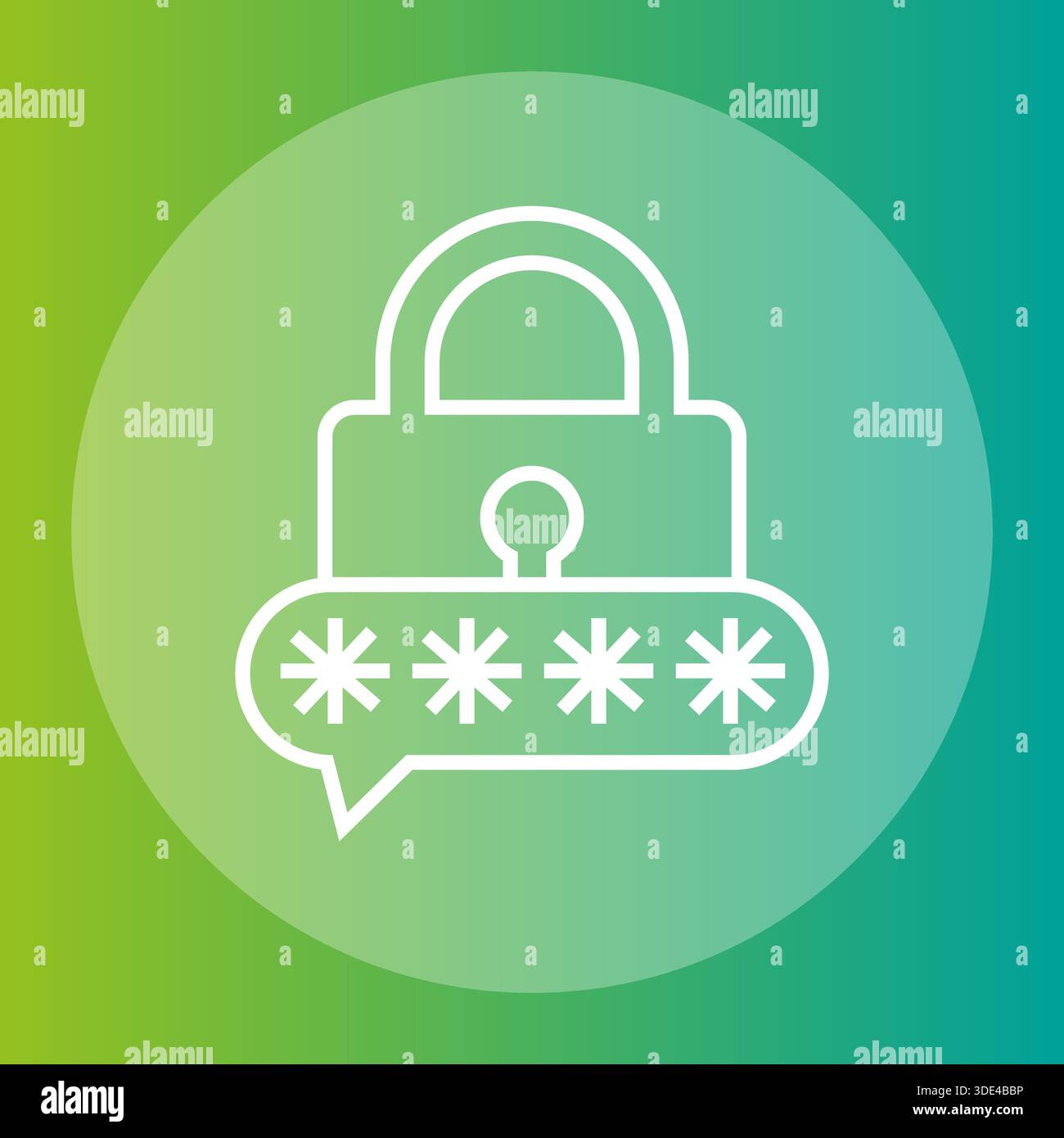 Secure password icon. Privacy asterisk Vector. Secret code symbol. Protected authentication characteristic. EPS 10. Stock Vector