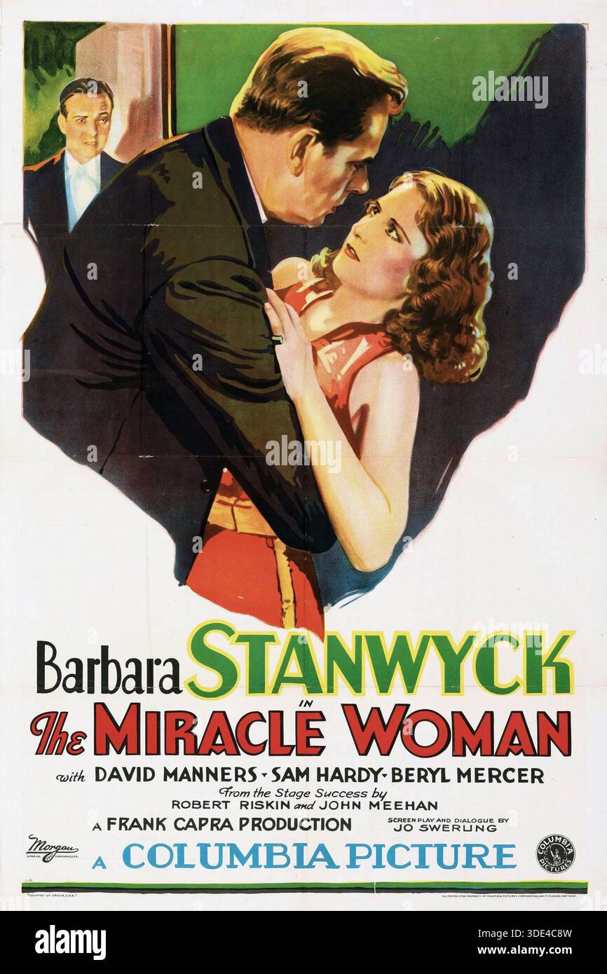 BARBARA STANWYCK in THE MIRACLE WOMAN (1931), directed by FRANK CAPRA
