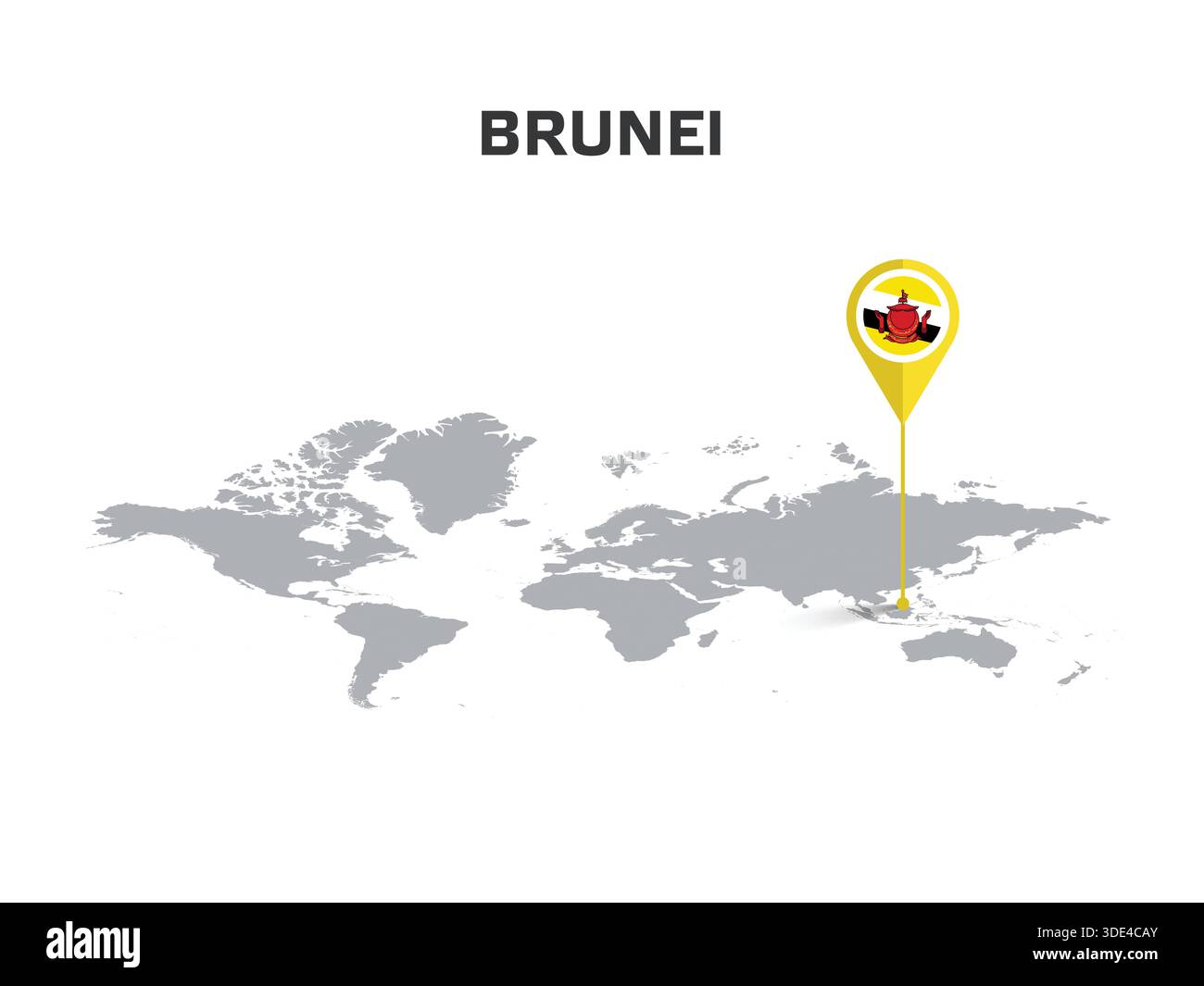 Brunei Darussalam Location Pin On World Map With Flag In Pin S Body Brunei Darussalam Location Pin On World Map With Flag In Pins Body 3DE4CAY 