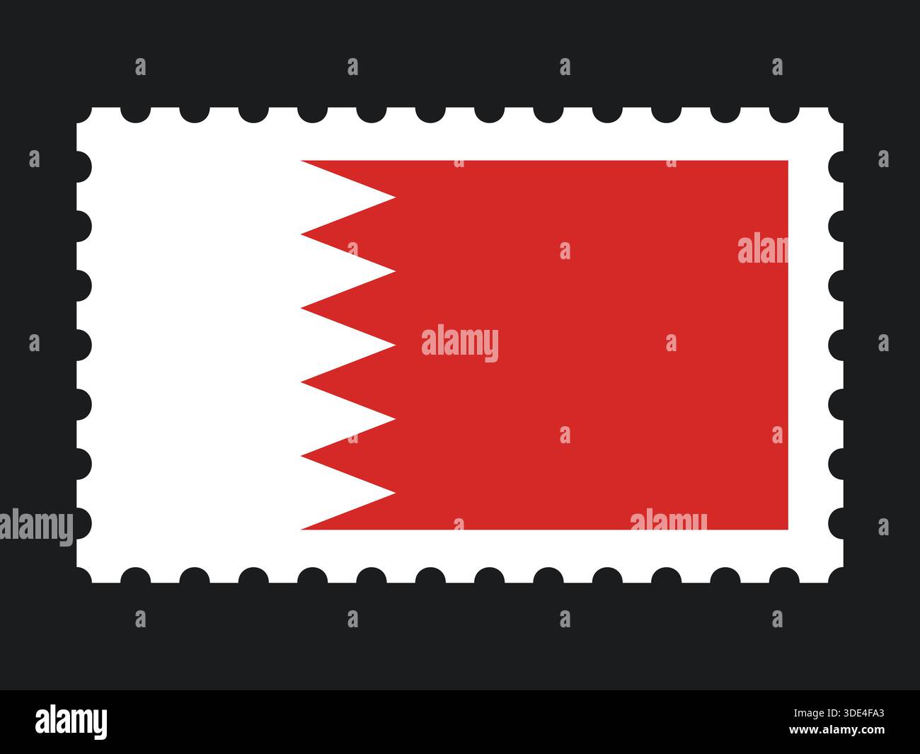 National Flag Postage Stamp Icon for BAHRAIN Mail, Patriotism, and ...