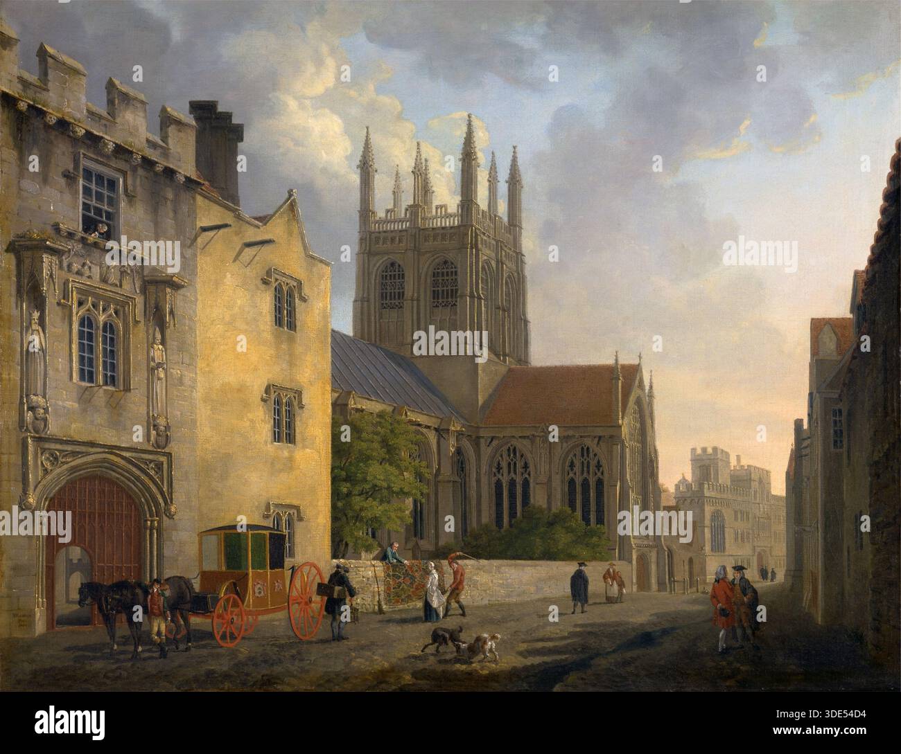 18th century town painting hi-res stock photography and images - Alamy