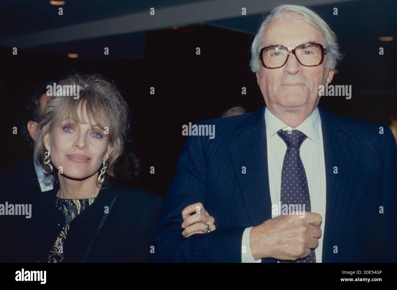 Gregory Peck and wife Veronique Passani in New York City in April 1991 ...