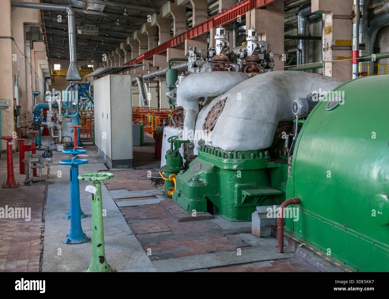Industrial machines. Internal structure of large thermal power plant ...