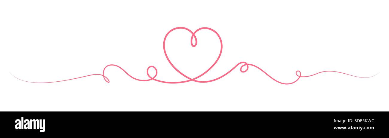 Heart love swirl divider Stock Vector Images - Alamy