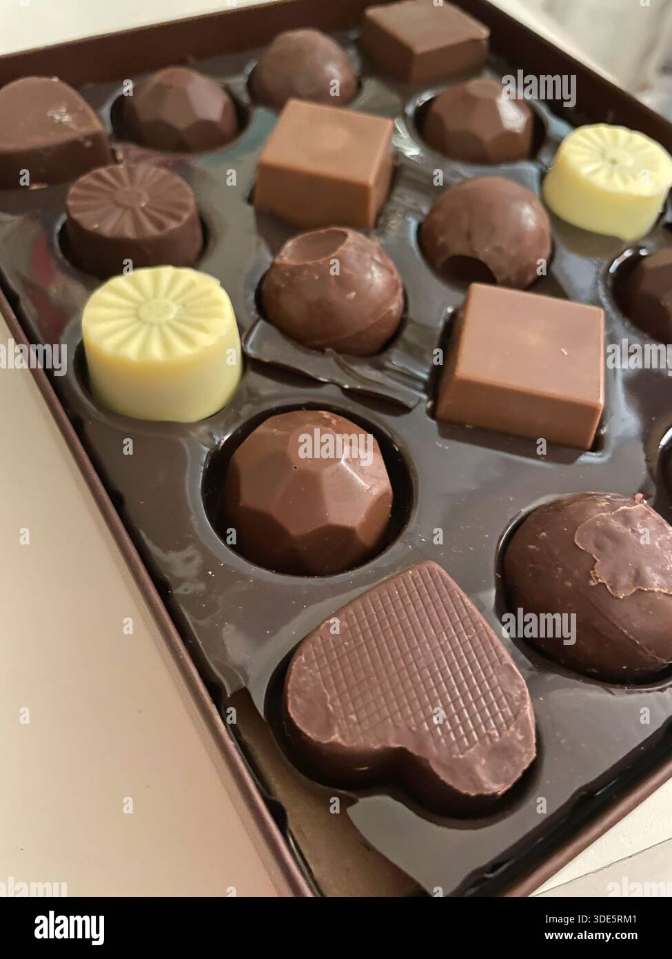 Simply Chocolate® Sending Sunshine 18pc Chocolate Box from 1-800 Flowers, 2025, USA - Smartphone Captured Stock Image