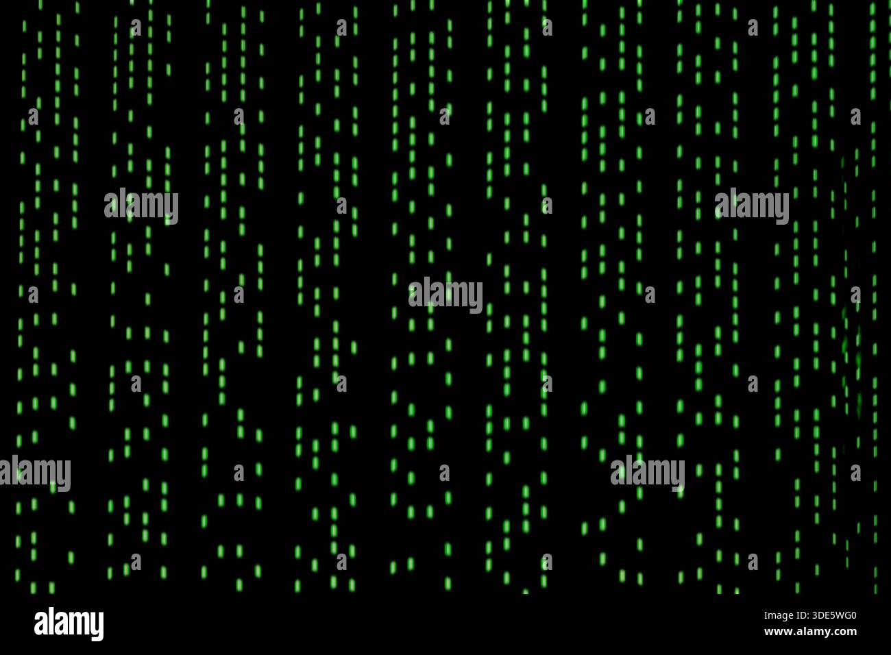 a representation of data like binary code or a particle wave pattern Stock Photo