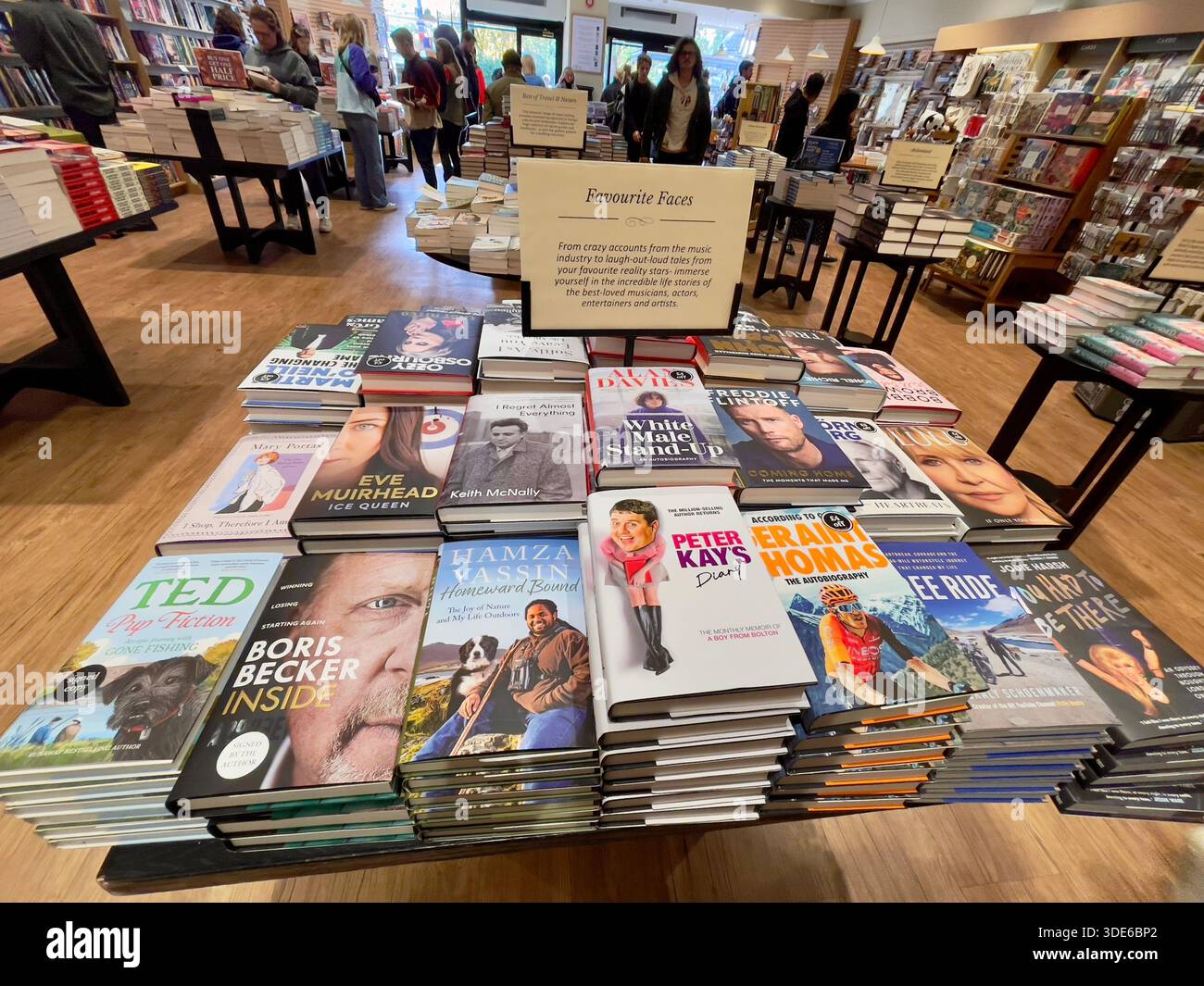 Selection of non fiction books at the bookstore - Smartphone Captured Stock Image