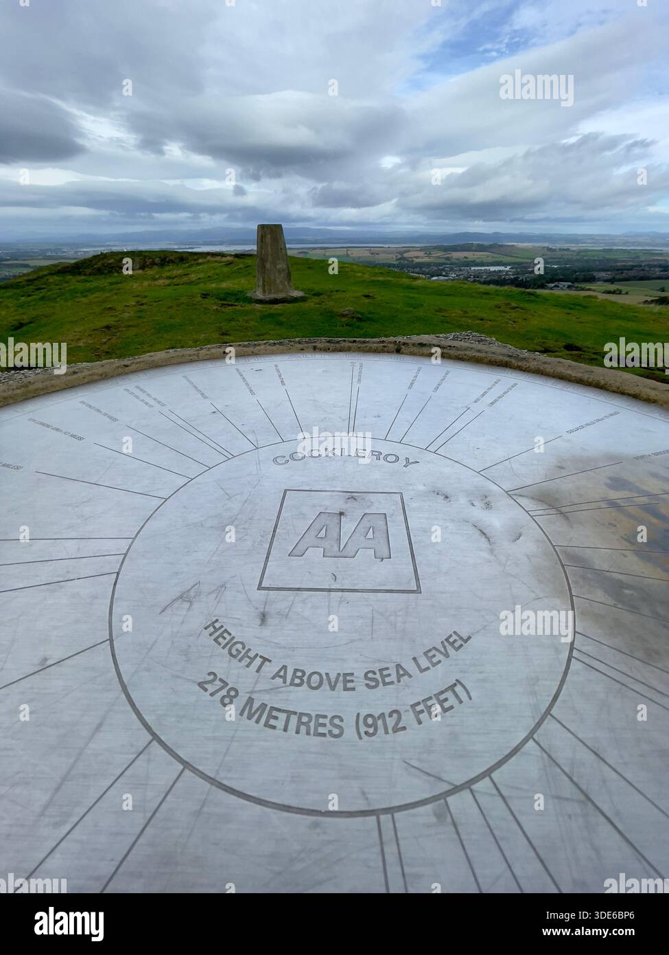 The summit of Cockleroy Hill at Beecraigs Country Park, West Lothian, Scotland - Smartphone Captured Stock Image