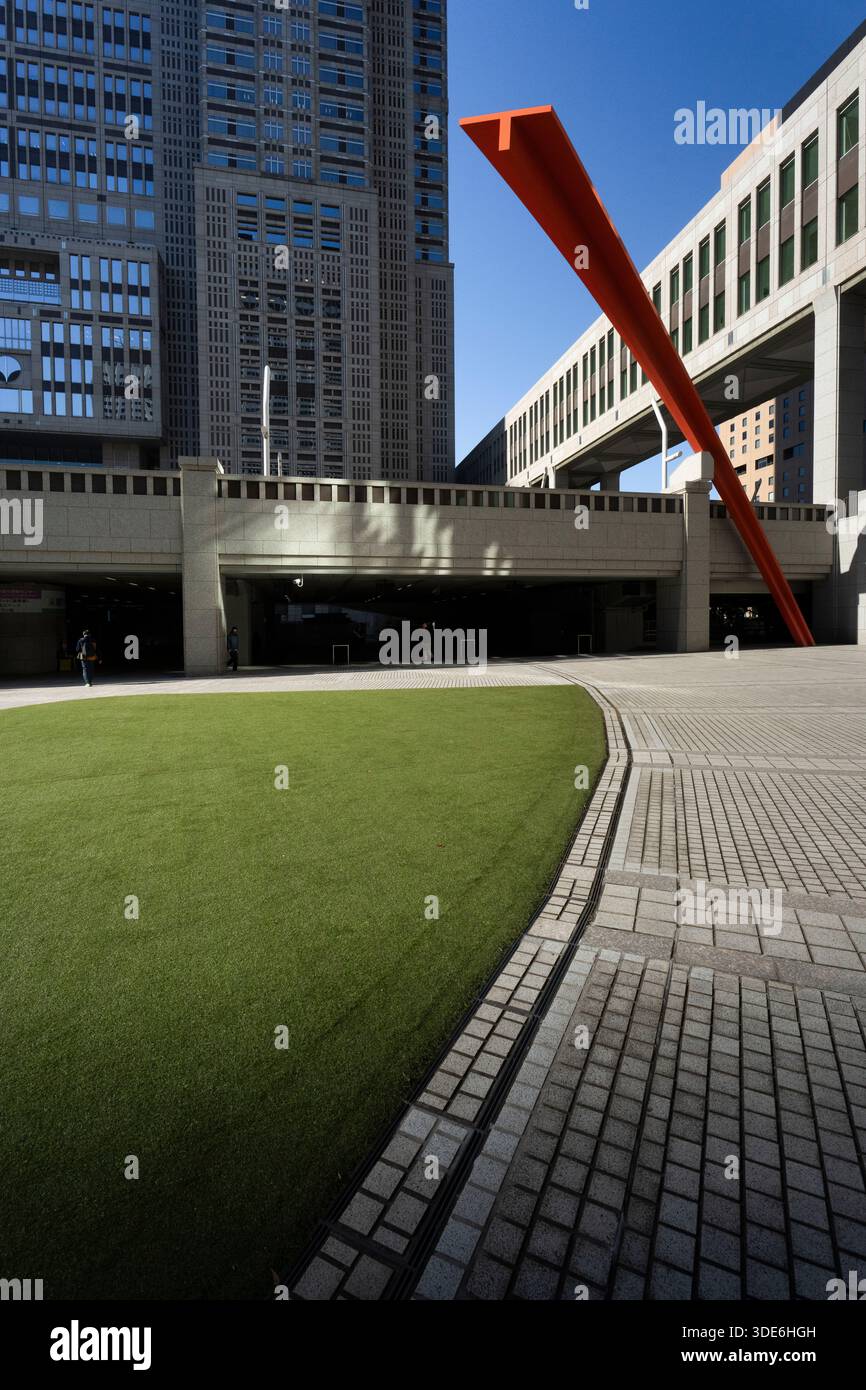 Tokyo Metropolitan Government Building plaza, featuring the iconic 